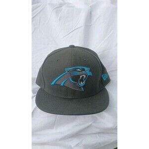 Carolina Panthers Super Bowl 50 Hat Fitted Size 7 3/8 New Era 59Fifty Black NFL